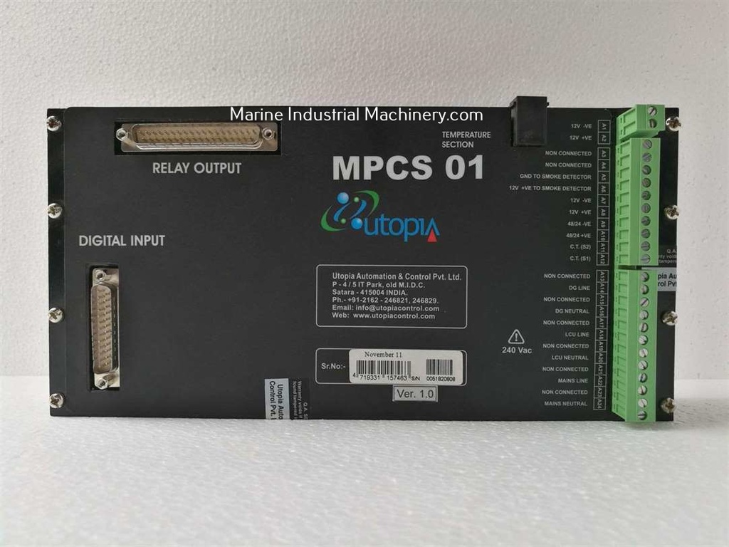 Utopia Automation MPCS 01 Generator Controller