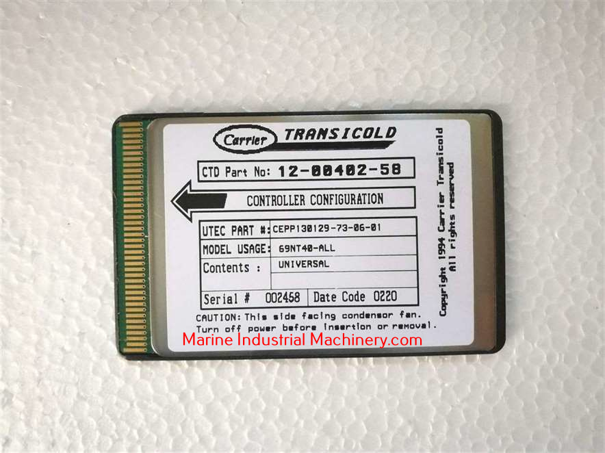 Carrier Transicold 69NT40-ALL Controller Cofiguration Card