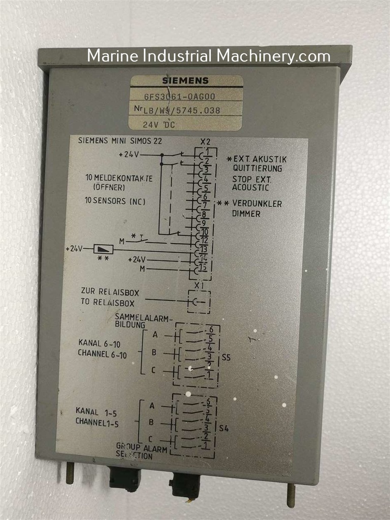 Siemens MINI-SIMOS 22 6FS3061-0AG00 Alarm Sensor