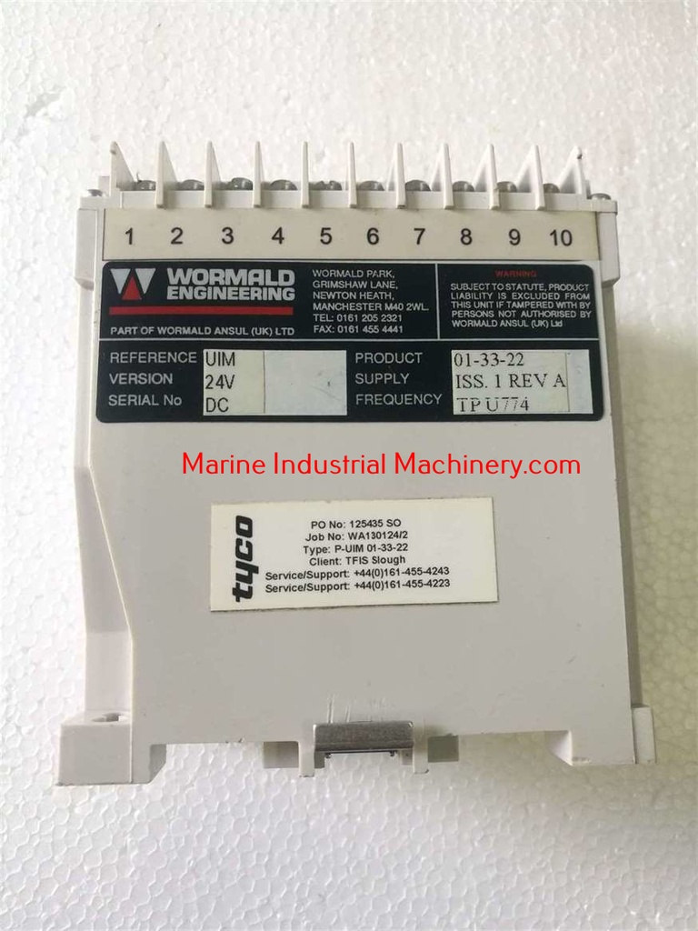 Tyco P-UIM 01-33-22 Oil Mist Detector Equipment Power Supply