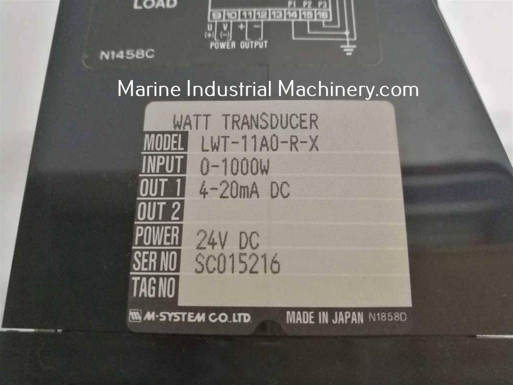 M.System LWT-11AO-R-X Watt Transducer