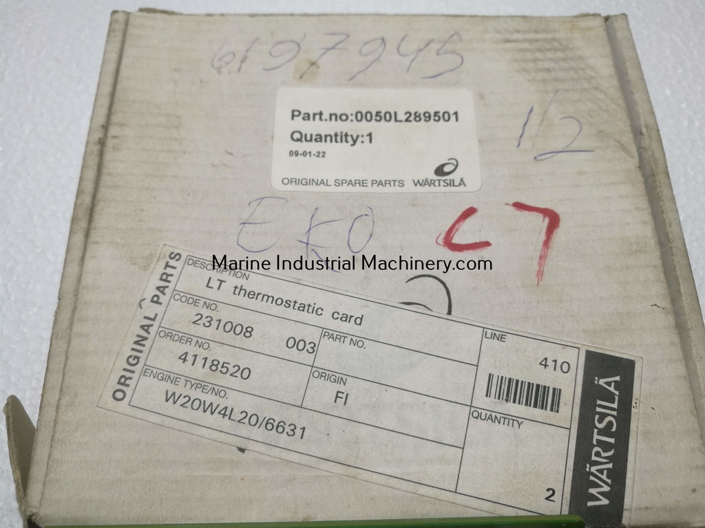 Wartsila EPEC 1044B PCB LT Thermostatic Card