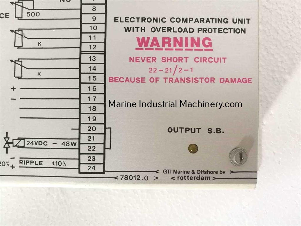 Rotterdam 78012.02 Electronic Comparing Unit with Overload Protection
