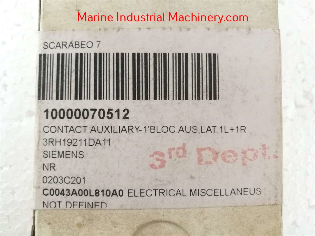 Siemens 3RH1921-1DA11 Contact Auxiliary Swich Block* GB14048.5/50Hz*ICE/EN.60947-5-1*Ui:500V* A300/Q300 10A/240V* 4011209379862*10000070512*0203C201* C0043A00L810A0*