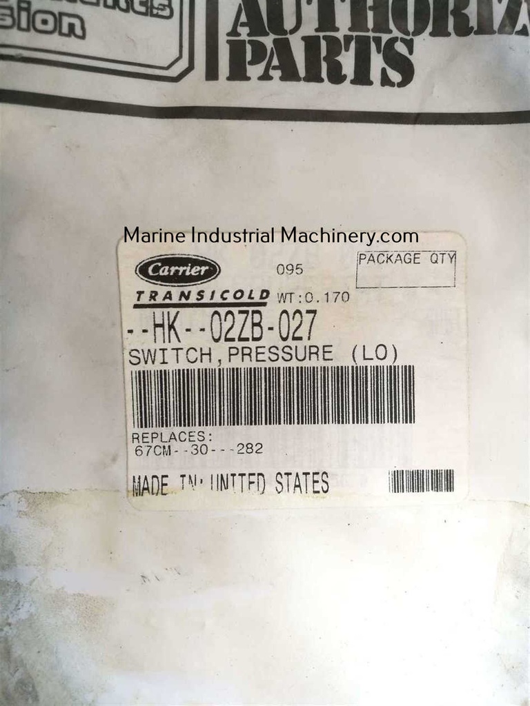 Carrier HK02ZB027 Pressure Switch Sensor