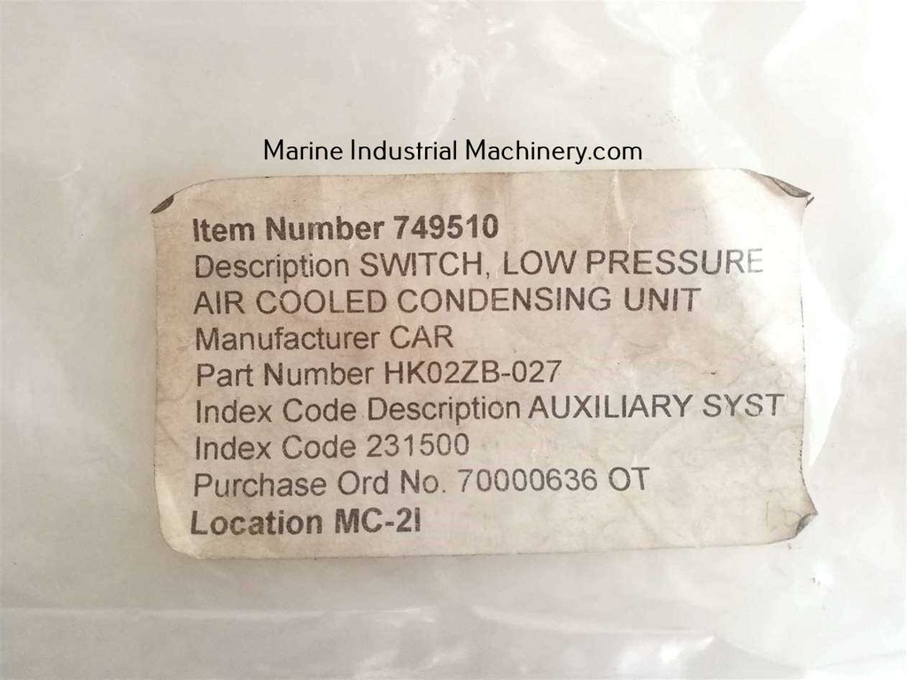 Carrier HK02ZB027 Pressure Switch Sensor