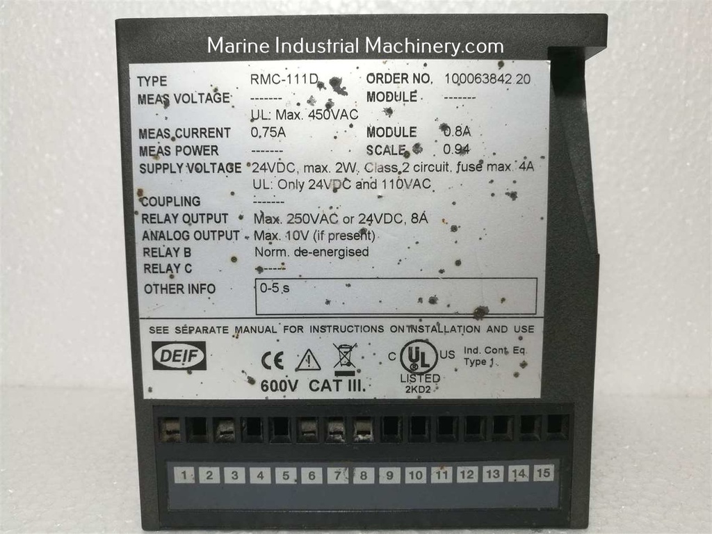 DEIF RMC-111D Current Relay