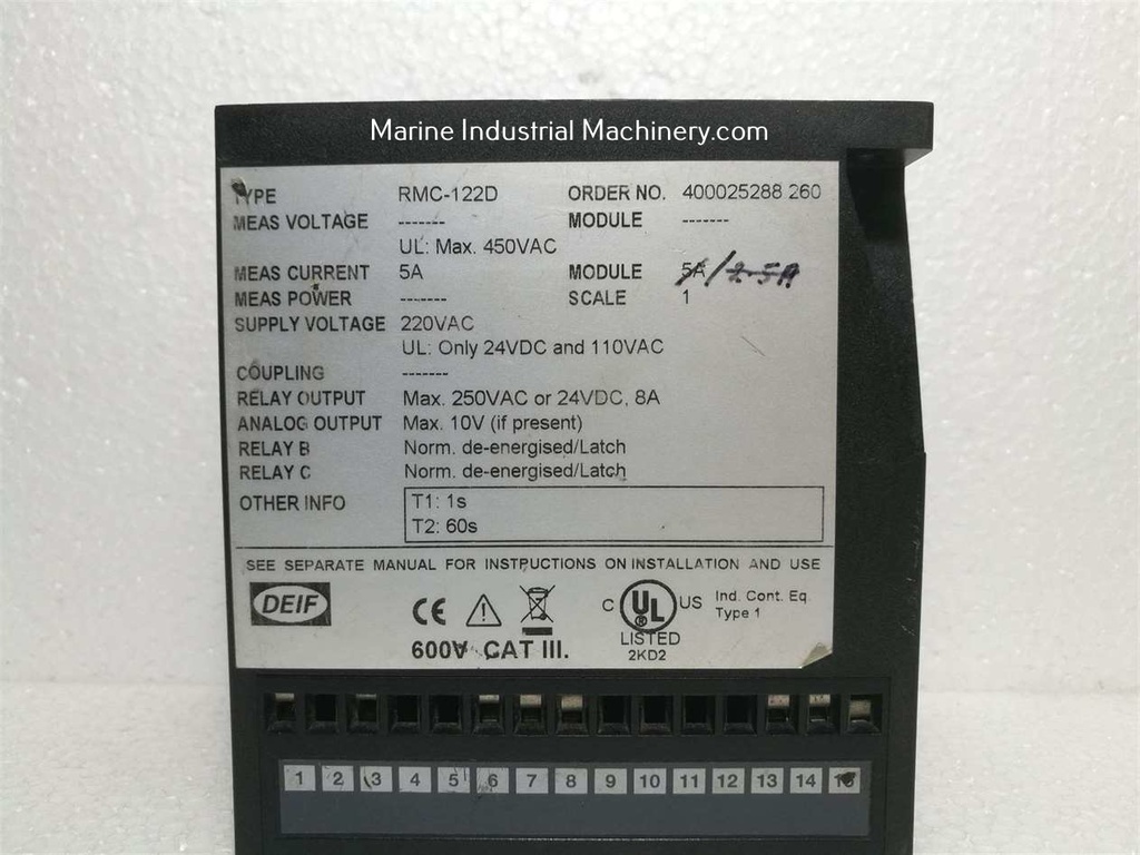 DEIF RMC-122D Short Circuit Relay