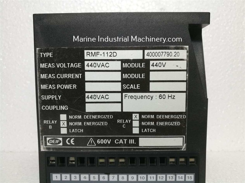 DEIF RMF-112D Frequency Relay 440VAC