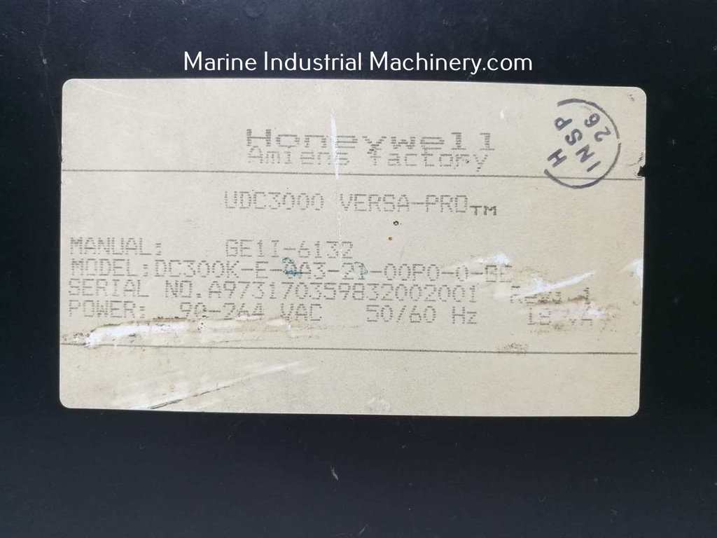 Honeywell UDC 3000 DC300K-E-0A3-21-00P0-0-0E Versa-Pro Universal Digital Controller