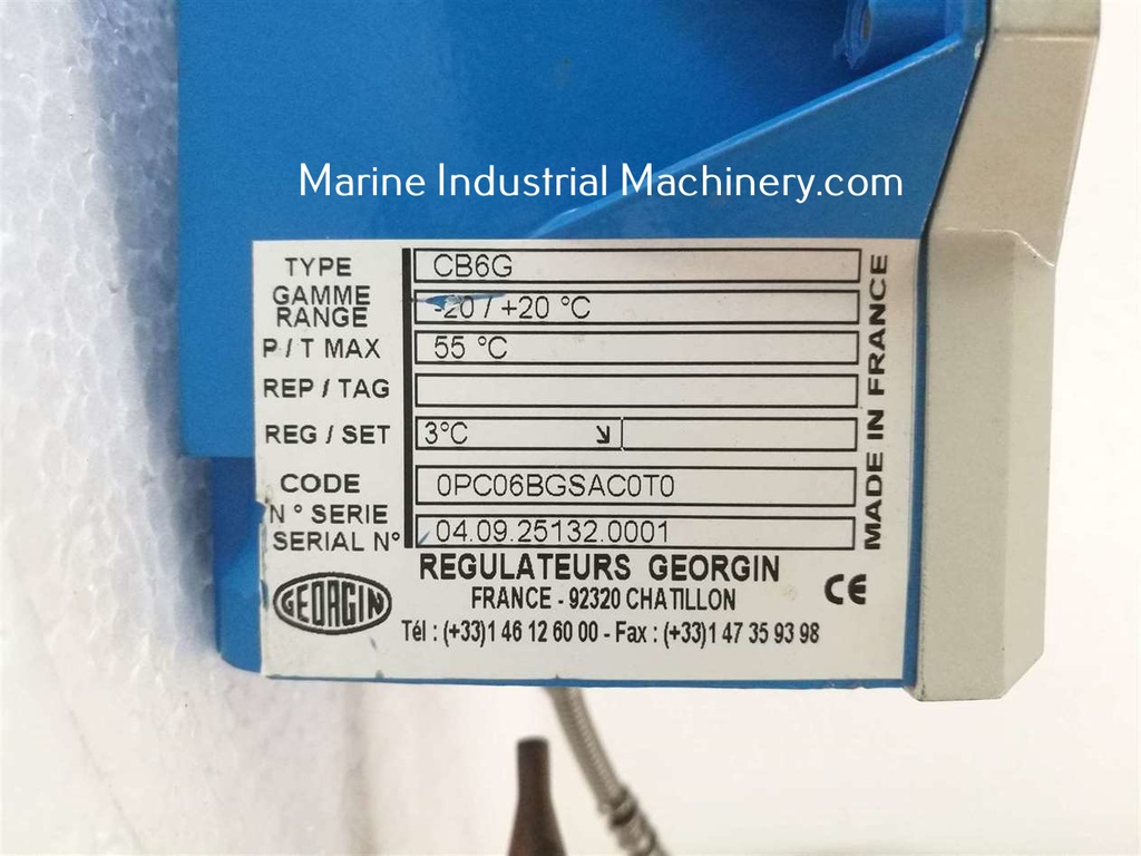 Georgin CB6G Regulateurs