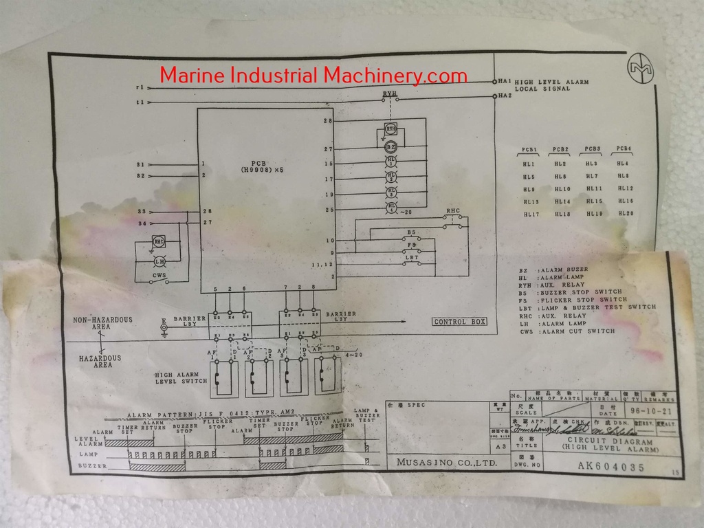 Musasino M-7899 Pcb Card