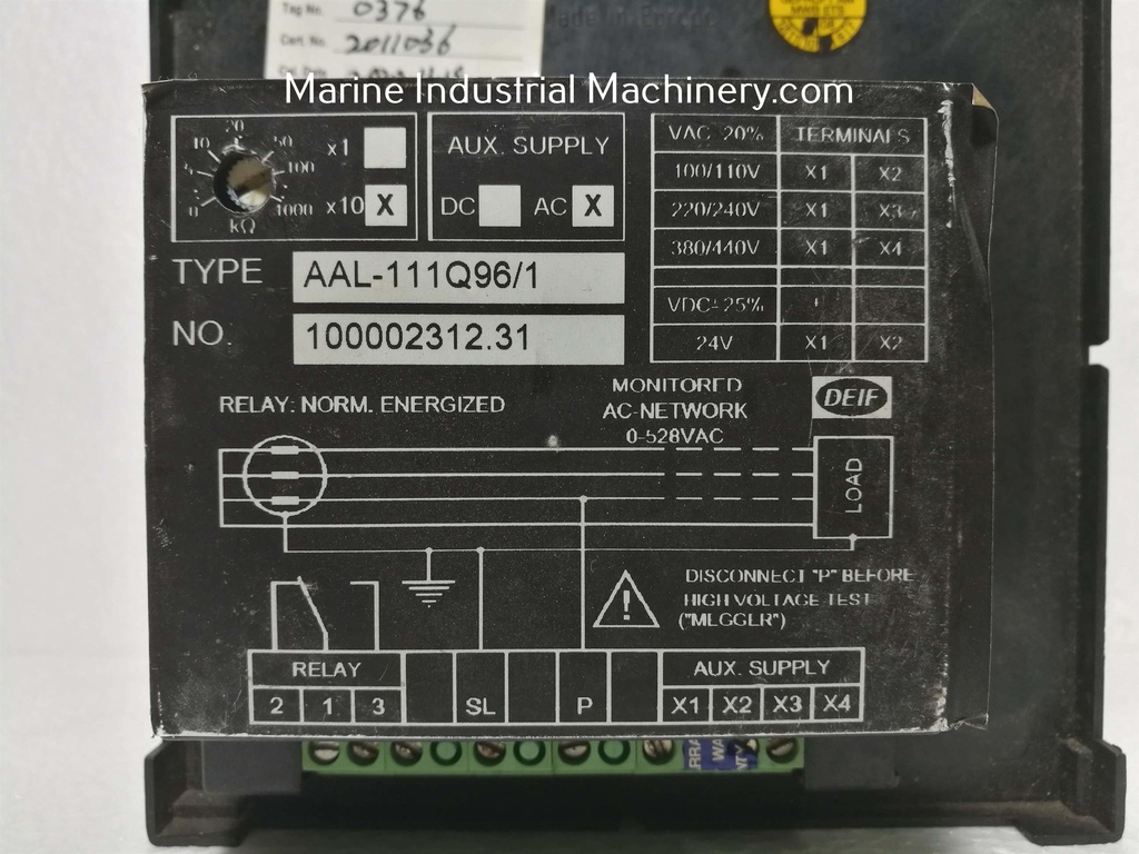 DEIF AAL-111Q96/1 Insulation Monitor