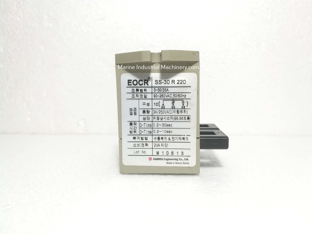Samwha EOCR SS-30 R 220 Electronic Overload Relay