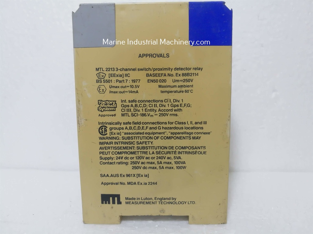 MTL 2213 3-Channel Switch/Proximity Detector Relay