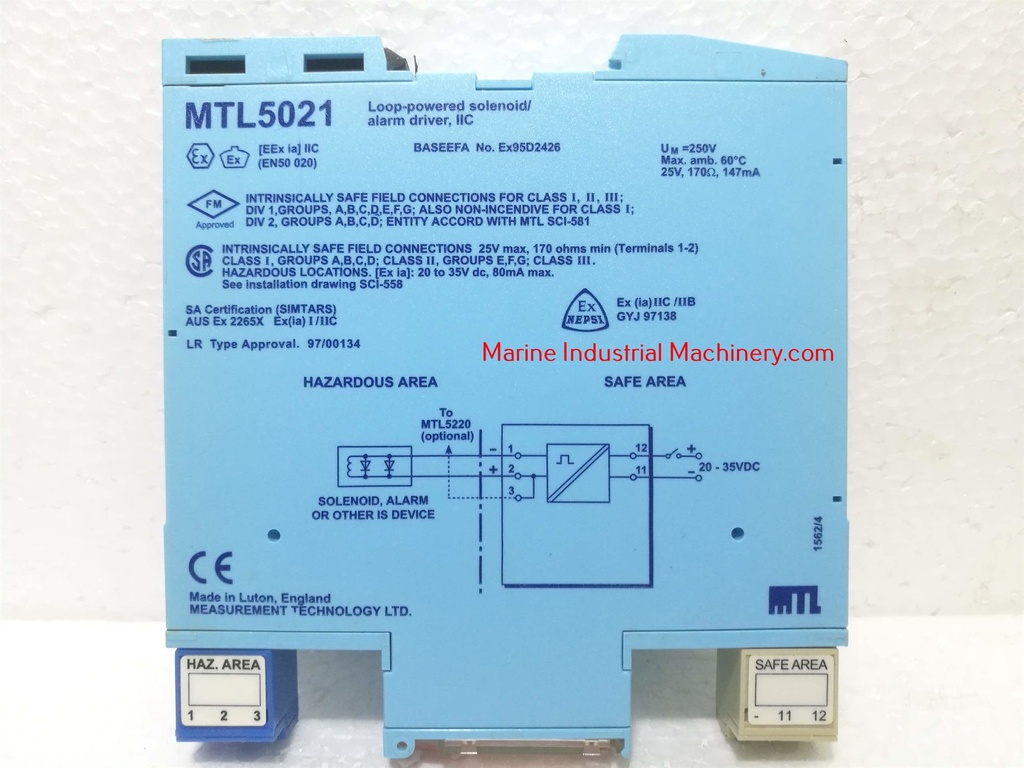 MTL5021 Loop Powered Solenoid/Alarm Driver