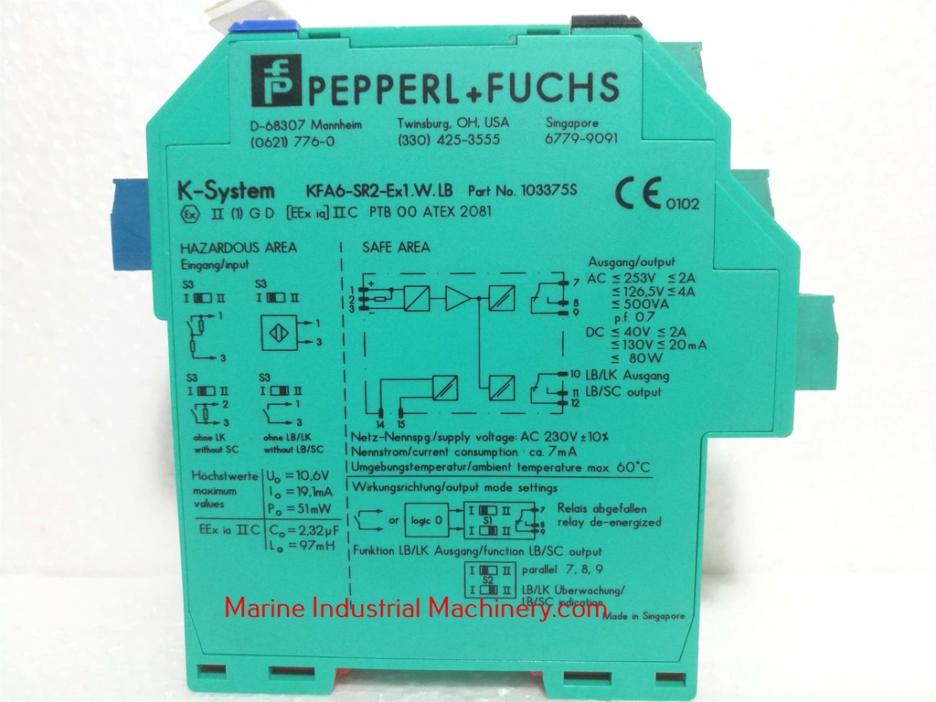 Pepperl+Fuchs KFA6-SR2-Ex1.W.LB Switch Amplifier