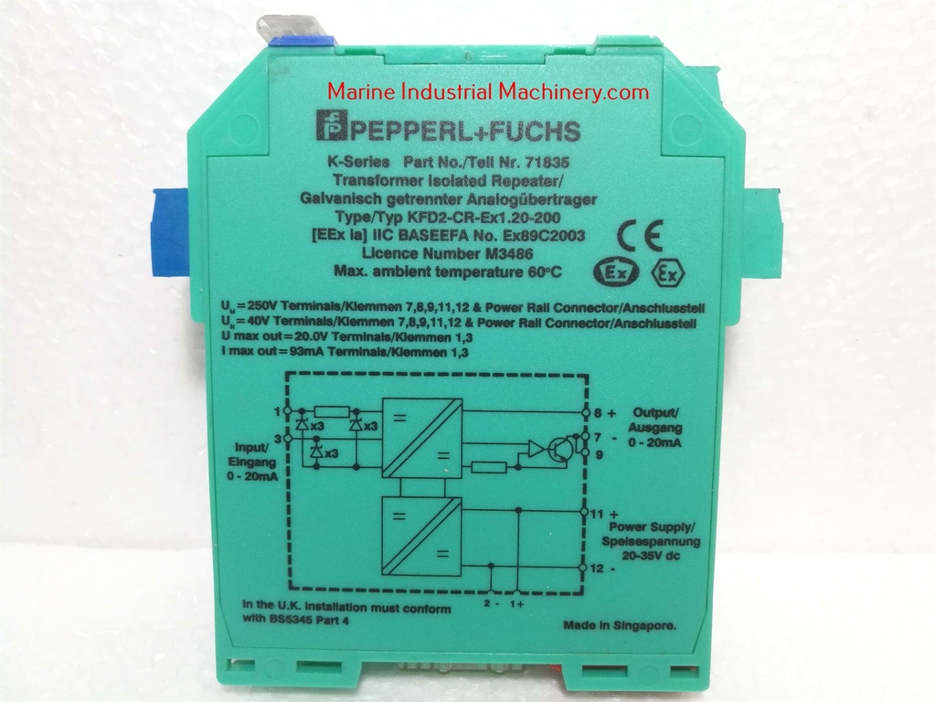 Pepperl+Fuchs KFD2-CR-Ex1.20-200 Transformer Isolated Repeater