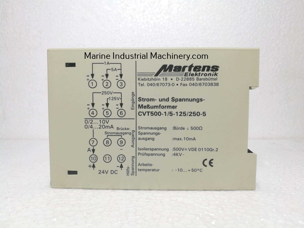 Martens CVT500-1/5-125/250-5 Voltage Transmitter