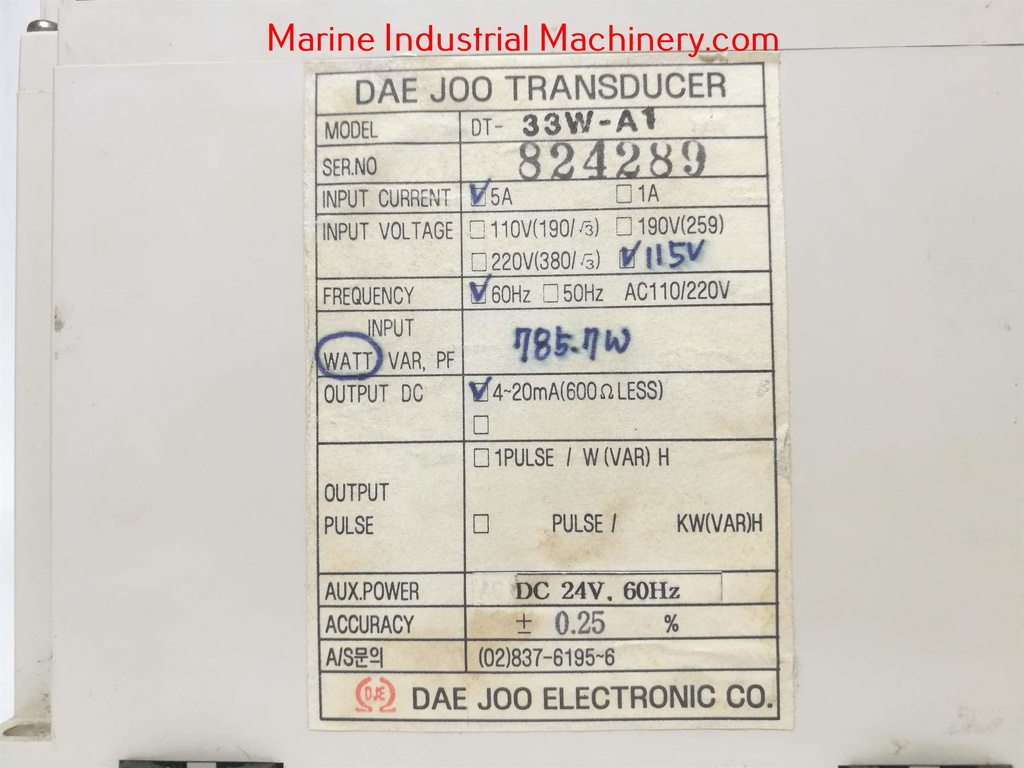 Multitek M100-WA4 Watt Transducer