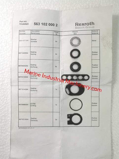 Rexroth 563 102 000 2 Spare Part Kit