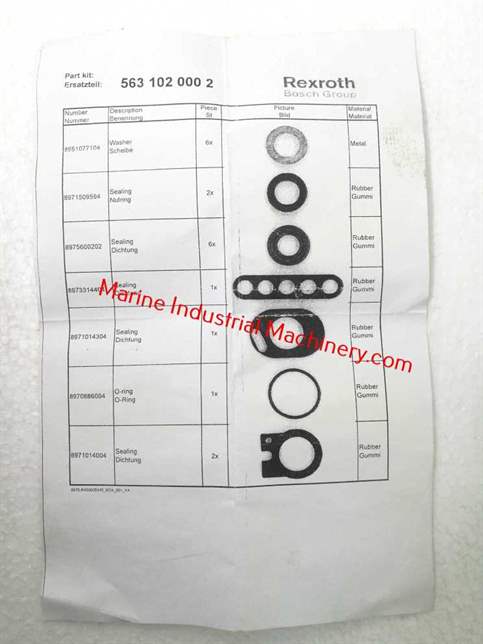 Rexroth 563 102 000 2 Spare Part Kit