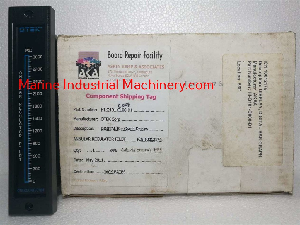 Otek Corporation HI-Q101-C008-D1 Annular Regulator Pilot