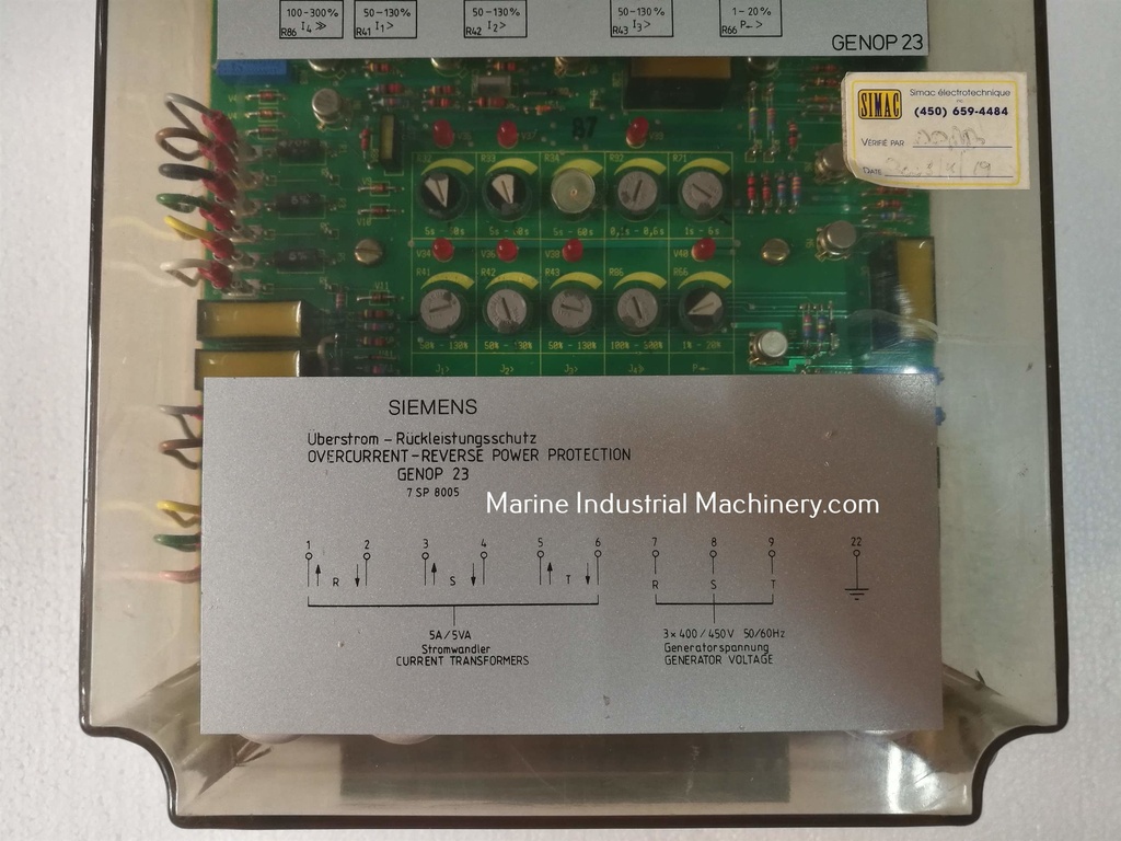 Siemens 7SP 8005 Overcurrent-Reverse Power Protection