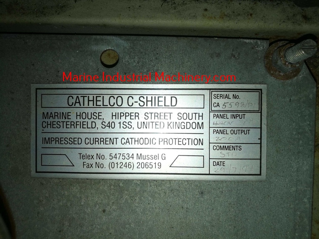 Cathelco C-Shield Impressed Current Catodic Protection