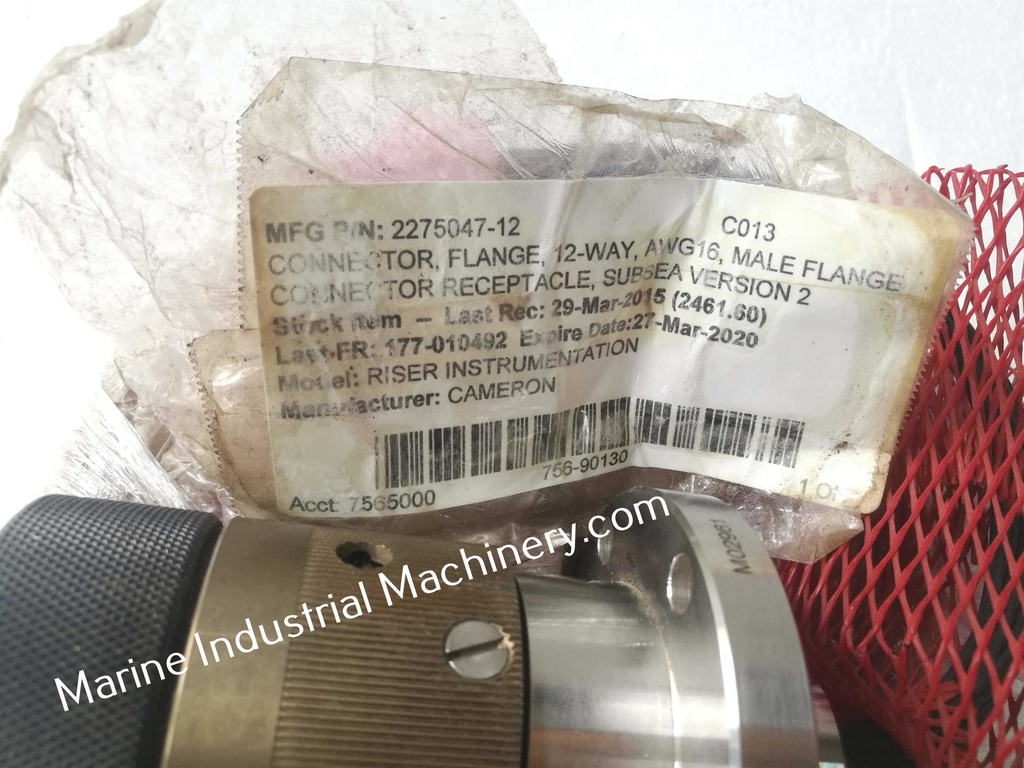 Cameron Flange 12-Way AWG16 Male Connector