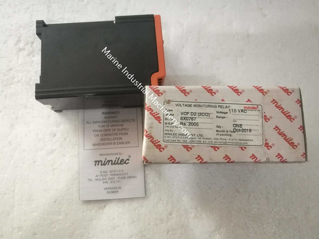 Minilec VCF D2 Under-Over Voltage Relay(110Vac)