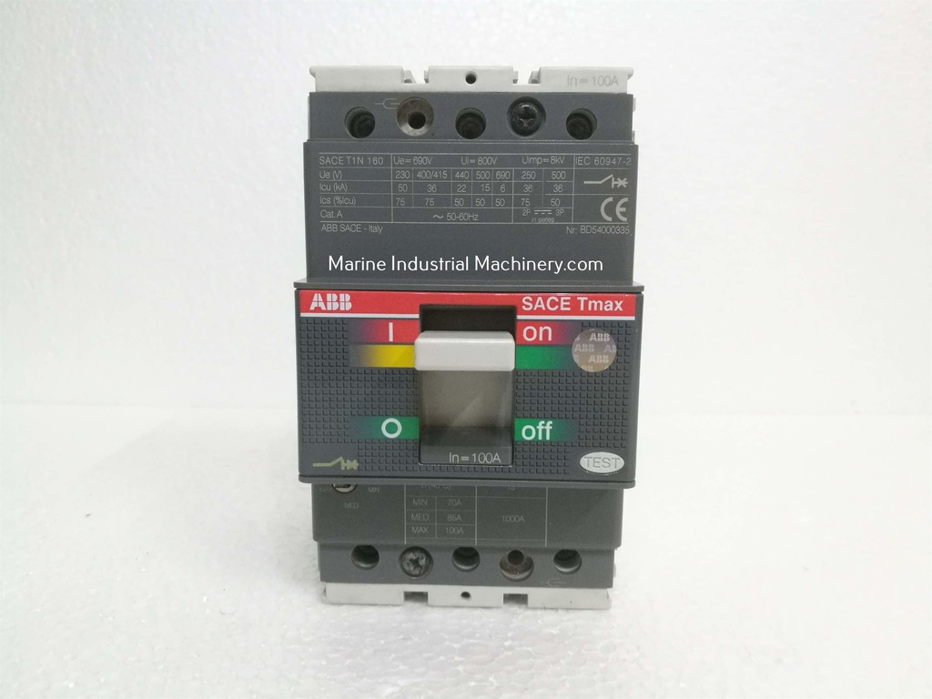 ABB SACE Tmax T1N 160 Circuit Breaker (3P 100A)