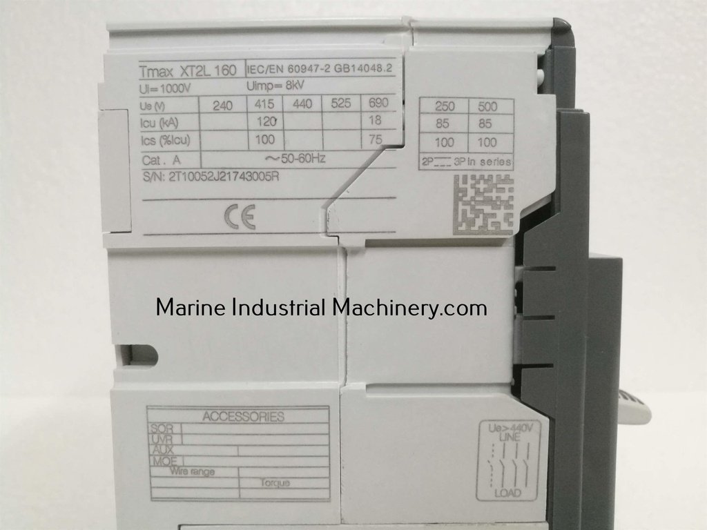 ABB SACE Tmax XT2L 160 Circuit Breaker (3P 50A)