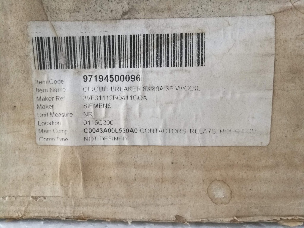 Siemens 3VF3211-2BU41-1GA0 Circuit Breaker