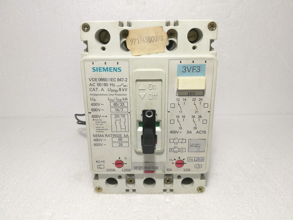 Siemens 3VF3211-2BU41-1GA0 Circuit Breaker