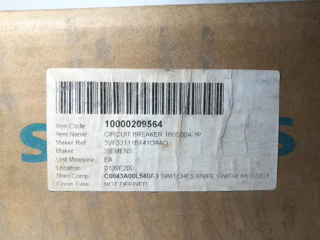 Siemens 3VF3311-1BX41-0AA0 Circuit Breaker