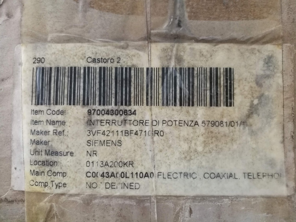 Siemens 3VF4211-1BF47-1GA0 Circuit Breaker