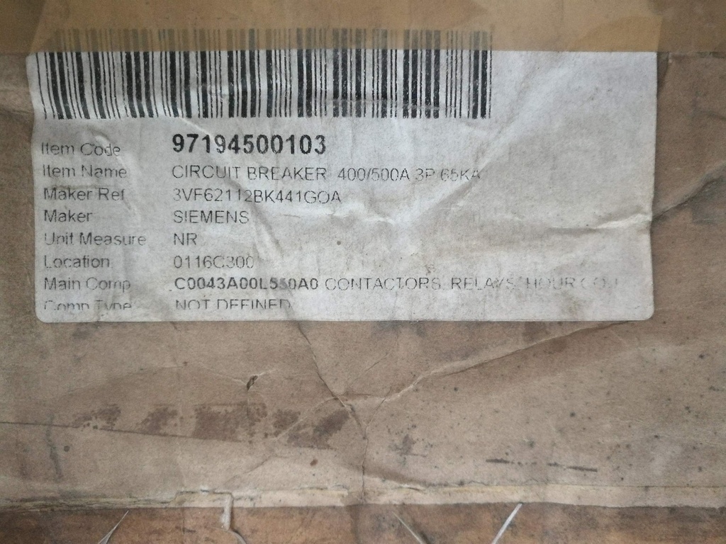 Siemens 3VF6211-2BK44-1GA0 Circuit Breaker