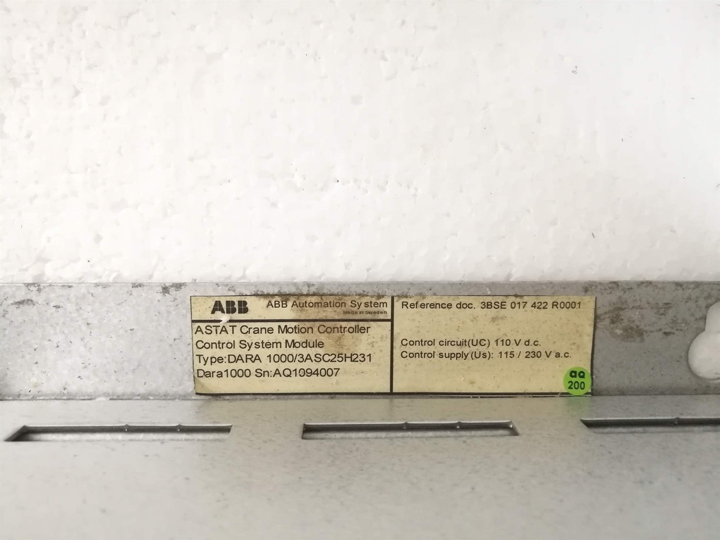 ABB ASTAT Crane Motion Controller