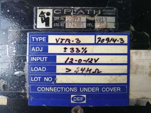 Deif VTR-3 Indicator