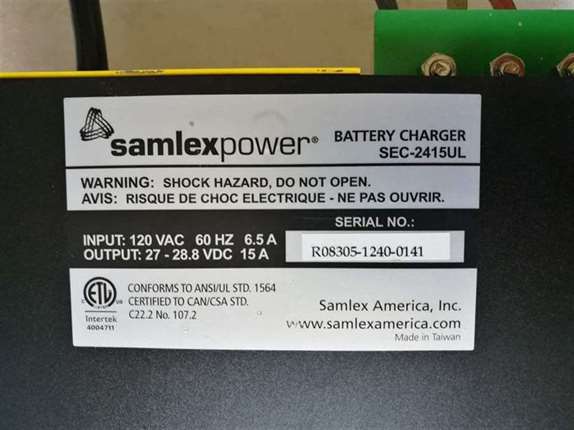 Samlexpower SEC-2415UL Battery Charger