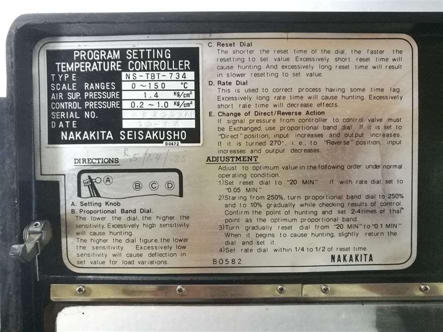 Nakakita NS-TBT-734 Program Setting Temperature Controller