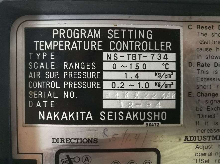 Nakakita NS-TBT-734 Program Setting Temperature Controller