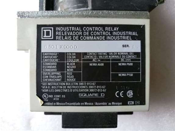 Square D 8501 X D000 Industrial Control Relay