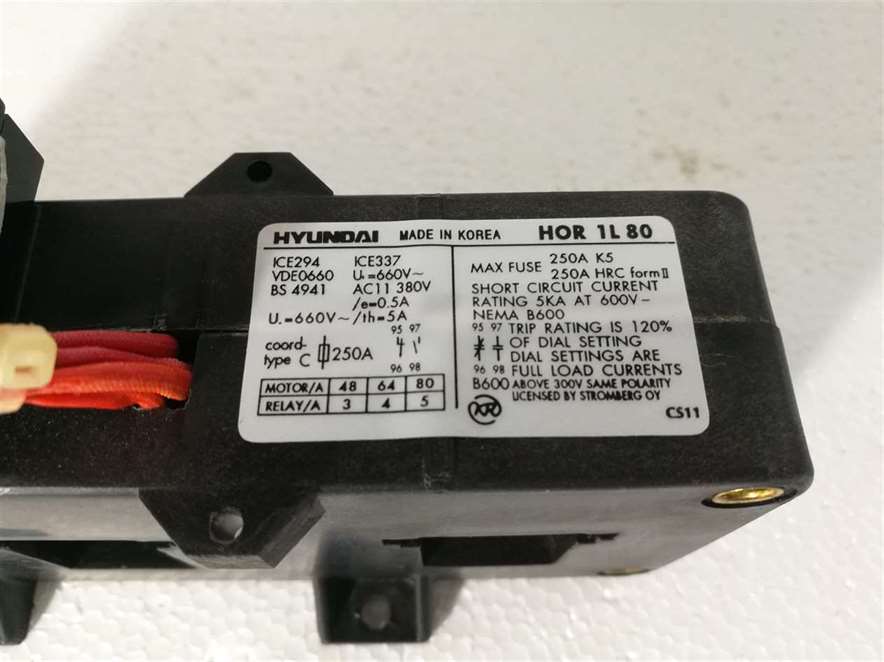Hyundai HOR 1L 80 Thermal Overload Relay