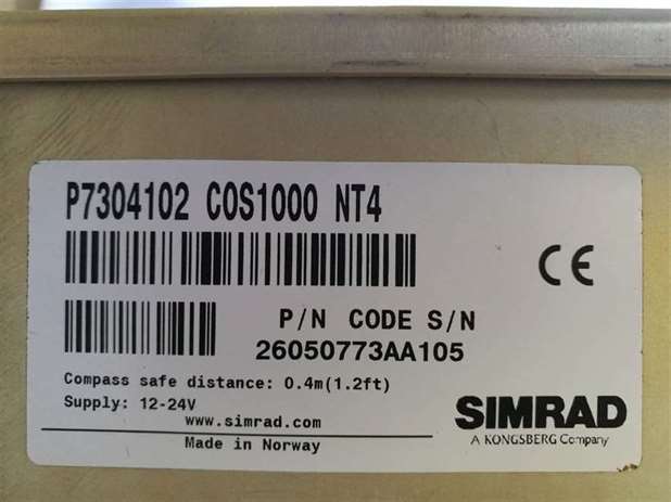 Kongsberg Simrad P7304102 C0S1000 NT4 Power Supply