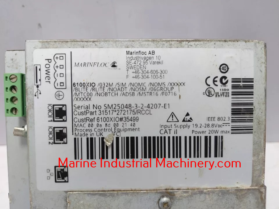 Marinfloc AB 6100XIO 35499 Process Control Equipment