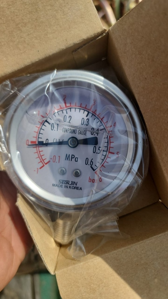 Seonjin Compound Gauge (-0.1 To 0.6MPa)(-1 To 6Bar)