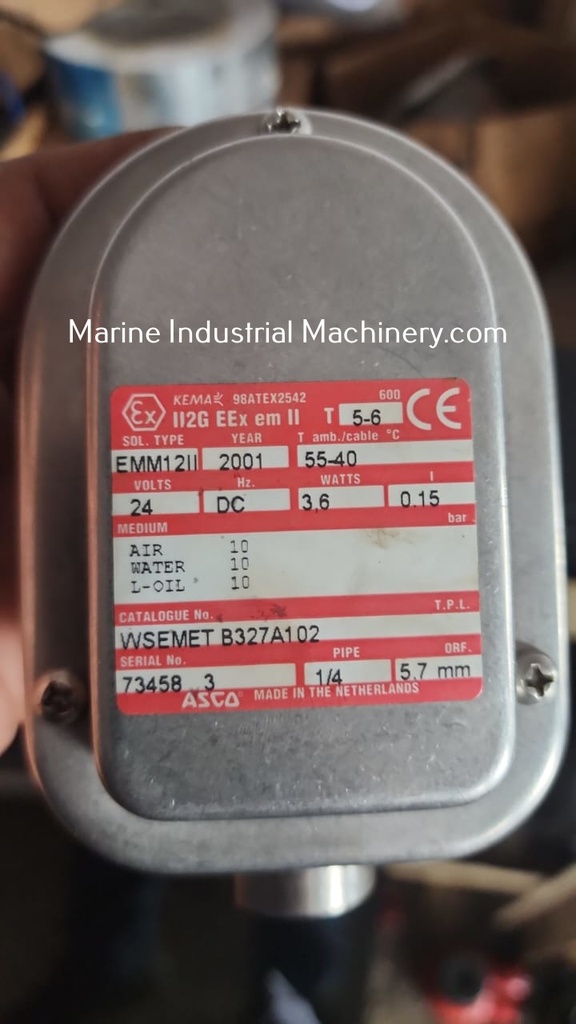 Asco WSEMET B327A102 Solenoid Valve