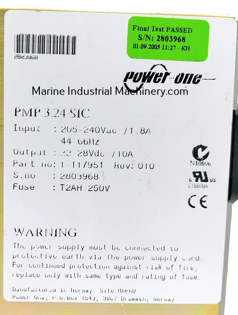 Power-One PMP 3.24 SIC Power Supply Rectifier Module